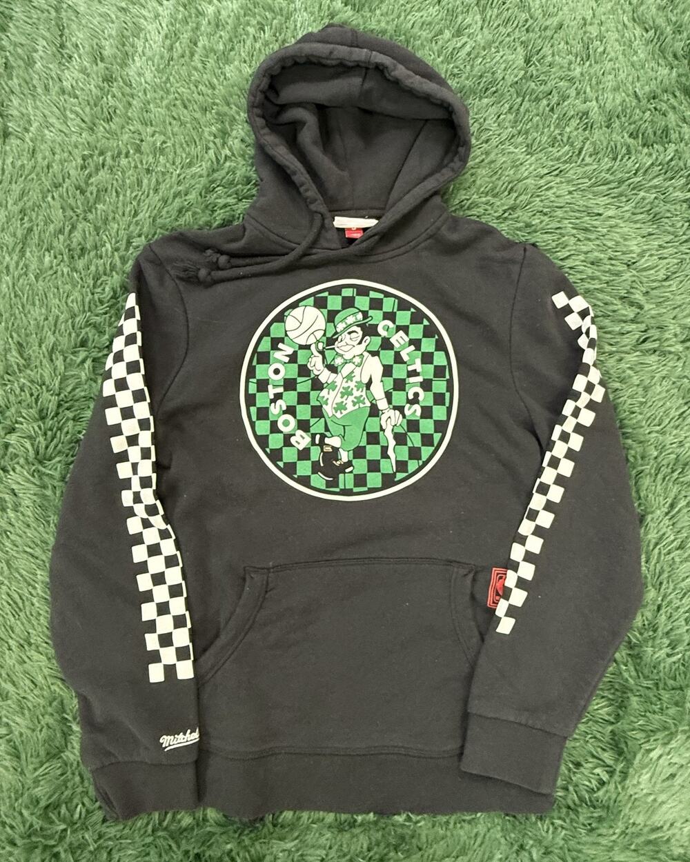 Mitchell & Ness Boston Celtics Hoodie Sweatshirt Unisex S Black Lucky Leprechaun
